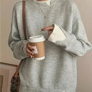 Gray and White Sweater 3X NWOT